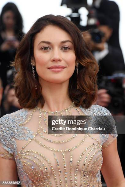 Actress Olga Kurylenko attends "The Meyerowitz Stories" premiere during the 70th annual Cannes Film Festival at Palais des Festivals on May 21, 2017...