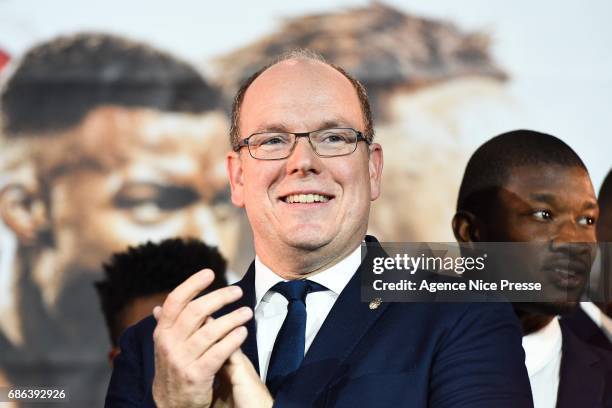 Prince Albert II during AS Monaco French Ligue 1 Winners Parade on May 21, 2017 in Monaco, Monaco.