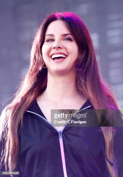 Singer Lana Del Rey performs during the 2017 KROQ Weenie Roast Y Fiesta at StubHub Center on May 20, 2017 in Carson, California.