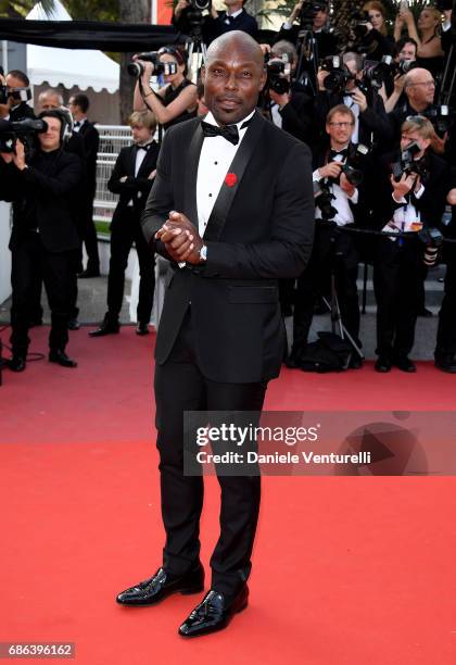 Jimmy Jean-Louis attends the "The Meyerowitz Stories" screening during the 70th annual Cannes Film Festival at Palais des Festivals on May 21, 2017...