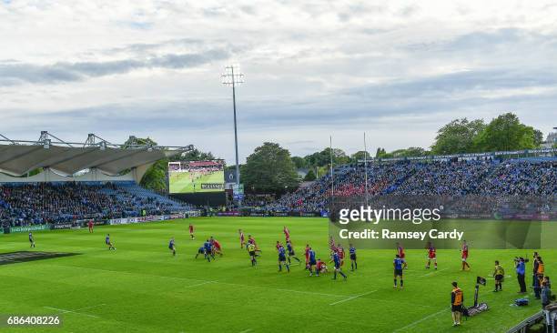 Dublin , Ireland - 19 May 2017; A general view during the Guinness PRO12 Semi-Final match between Leinster and Scarlets at the RDS Arena in Dublin.