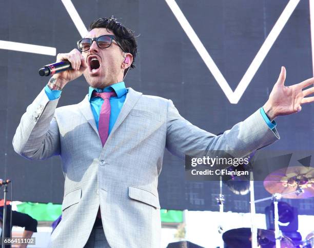 Singer Davey Havok of Dreamcar and AFI performs during the 2017 KROQ Weenie Roast Y Fiesta at StubHub Center on May 20, 2017 in Carson, California.