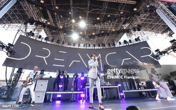 Davey Havok, Tony Kanal, Tom Dumont and Adrian Young of Dreamcar perform during the 2017 KROQ Weenie Roast Y Fiesta at StubHub Center on May 20, 2017...