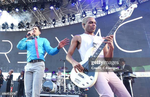 Davey Havok and Tony Kanal of Dreamcar perform during the 2017 KROQ Weenie Roast Y Fiesta at StubHub Center on May 20, 2017 in Carson, California.