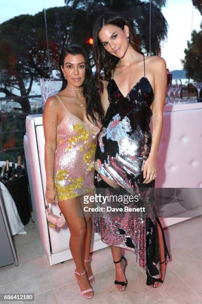 Kourtney Kardashian and Allie Rizzo attend a dinner hosted by Jamie Reuben & Michael Kives with Arnold Schwarzenegger to celebrate Jean-Michel...