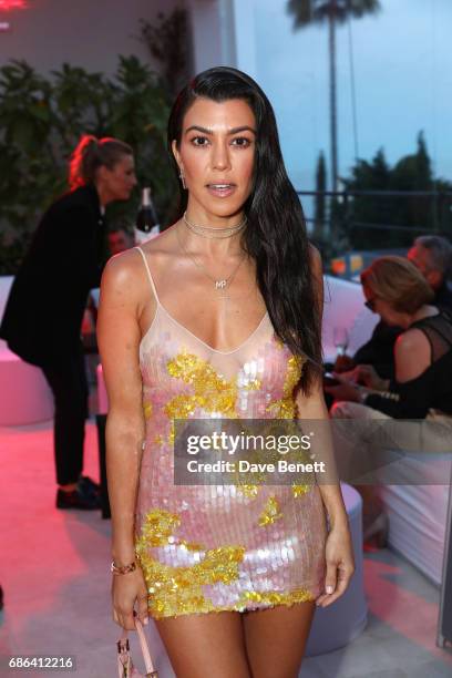 Kourtney Kardashian attends a dinner hosted by Jamie Reuben & Michael Kives with Arnold Schwarzenegger to celebrate Jean-Michel Cousteau's "Wonders...