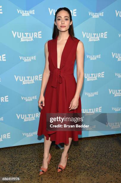 Actress Emmy Rossum attends the Shameless panel during the 2017 Vulture Festival at Milk Studios on May 21, 2017 in New York City.