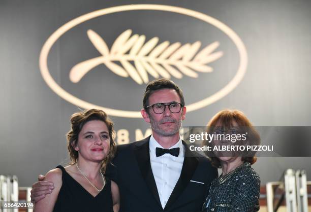 French producer Florence Gastaud, French director Michel Hazanavicius and French actress/director and French director Jean-Luc Godard's ex-wife Anne...