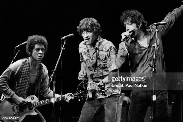 Blondie Chaplin, Paul Butterfield and Rick Danko at the Park West in Chicago, Illinois, December 5, 1980.