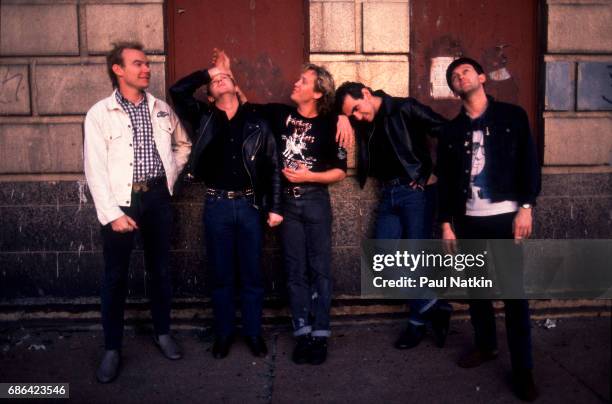 Portrait of Paul Kelly and the Messengers at the Riviera Theater in Chicago, Illinois, October 14, 1988.