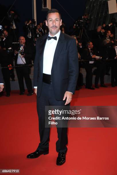 Adam Sandler attends the "The Meyerowitz Stories" screening during the 70th annual Cannes Film Festival at Palais des Festivals on May 21, 2017 in...