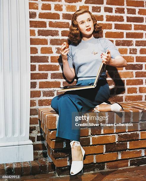 Canadian actress Deanna Durbin , circa 1945.