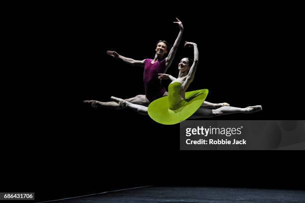Marianela Nunez and Vadim Muntagirov in the Royal Ballet's production of William Forsythe's The Vertiginous Thrill of Exactitude at The Royal Opera...