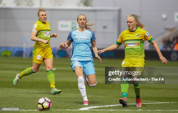 Kosovare Asllani of Manchester City Women in action during the WSL Spring Series Match between Manchester City Women and Yeovil Town Ladies at Etihad...