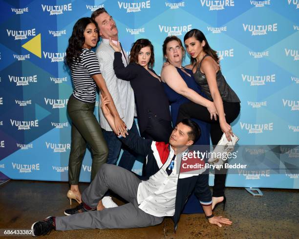 Vella Lovell, Peter Gardner, Rachel Bloom, Vincent Rodriguez III, Donna Lynne Champlin and Gabrielle Ruiz attend the 2017 Vulture Festival at Milk...