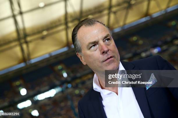 Clemens Toennies, chairman of the board of Schalke is seen during the 20 years of Eurofighter match between Eurofighter and Friends and Euro All...