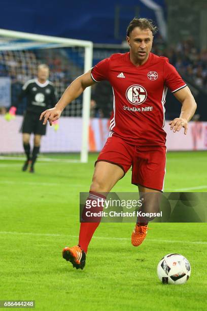 Marcelo Bordon of Euro All Stars runs with the ball during the 20 years of Eurofighter match between Eurofighter and Friends and Euro All Stars at...