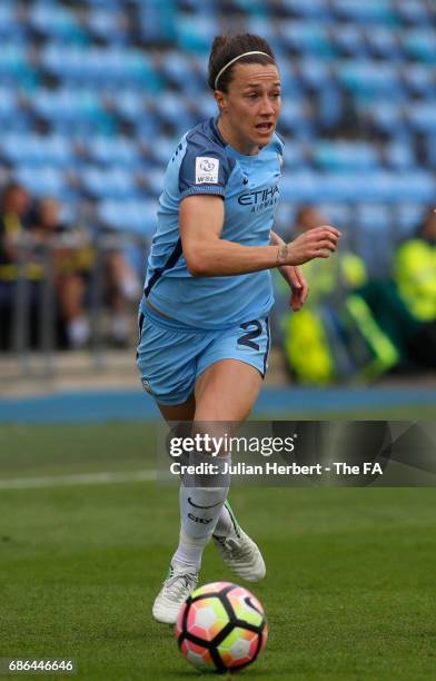 Lucy Bronze of Manchester City Women in action during the WSL Spring Series Match between Manchester City Women and Yeovil Town Ladies at Etihad...