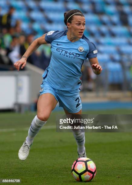 Lucy Bronze of Manchester City Women in action during the WSL Spring Series Match between Manchester City Women and Yeovil Town Ladies at Etihad...