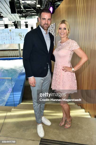Christoph Metzelder and Annica Hansen attends the Pre Golf Party during the 9th Golf Charity Cup hosted by the Christoph Metzelder Foundation on May...