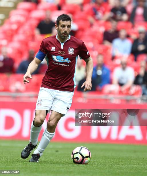 Julio Arca of South Shields in action during The Buildbase FA Vase Final between South Shields and Cleethorpes Town at Wembley Stadium on May 21,...