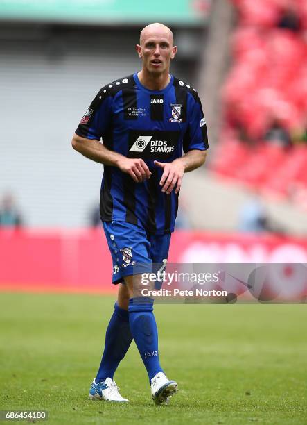Tim Lowe of Cleethorpes Town in action during The Buildbase FA Vase Final between South Shields and Cleethorpes Town at Wembley Stadium on May 21,...