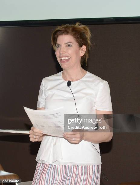 Commissioner of the New York City Mayor's Office of Media and Entertainment Julie Menin speaks onstage at the Vulture Festival at The Standard High...