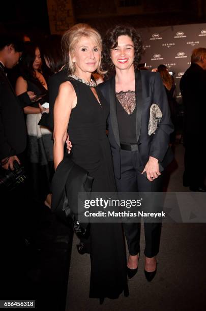 Anne Florence Schmitt and guest attend the Women in Motion Awards Dinner at the 70th Cannes Film Festival at Place de la Castre on May 21, 2017 in...
