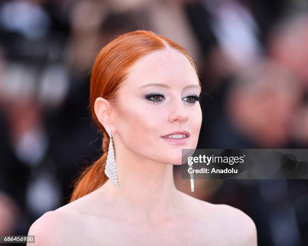 German model and actress Barbara Meier arrives for the film The Meyerowitz Stories in competition at the 70th annual Cannes Film Festival in Cannes,...