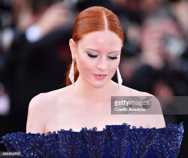 German model and actress Barbara Meier arrives for the film The Meyerowitz Stories in competition at the 70th annual Cannes Film Festival in Cannes,...