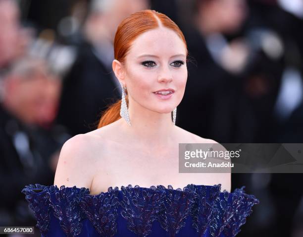 German model and actress Barbara Meier arrives for the film The Meyerowitz Stories in competition at the 70th annual Cannes Film Festival in Cannes,...