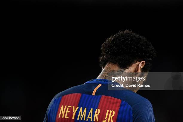 Neymar Jr. Of FC Barcelona looks on during the La Liga match between Barcelona and Eibar at Camp Nou on 21 May, 2017 in Barcelona, Spain.