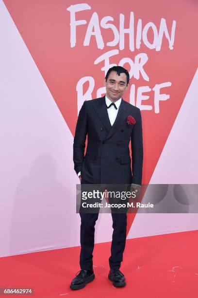 Nicola Formichetti attends Fashion For Relief during the 70th annual Cannes Film Festival at Aeroport Cannes Mandelieu on May 21, 2017 in Cannes,...