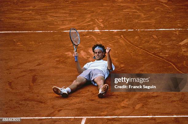 Gustavo Kuerten at the Roland Garros 2001 men's finals.