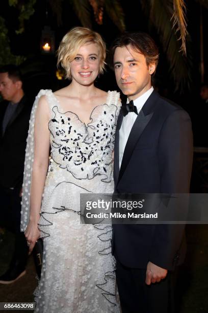 Director Noah Baumbach and actress Greta Gerwig attend the Netflix party during the 70th annual Cannes Film Festival at on May 21, 2017 in Cannes,...