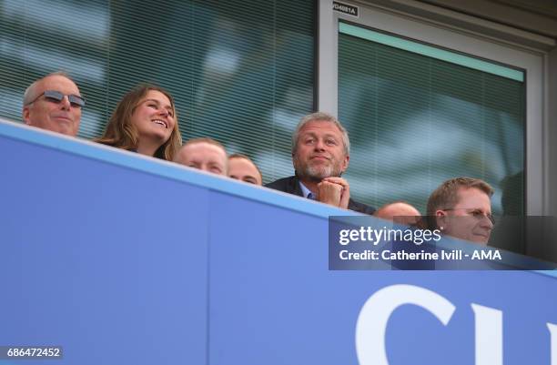 Roman Abramovich owner of Chelsea during the Premier League match between Chelsea and Sunderland at Stamford Bridge on May 21, 2017 in London,...