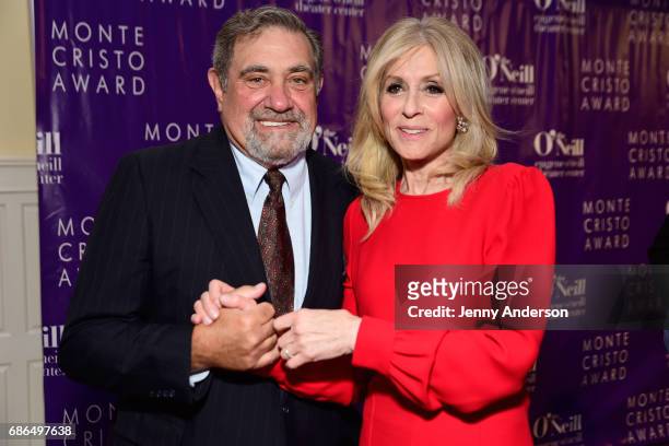 Dan Lauria and honoree Judith Light arrive at The Eugene O'Neill Theater Centers to the Monte Cristo Awards honoring Judith Light on May 21, 2017 in...