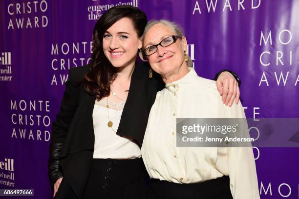 Actress Lena Hall and mother Carolyn Houser arrive at The Eugene O'Neill Theater Centers to the Monte Cristo Awards honoring Judith Light on May 21,...