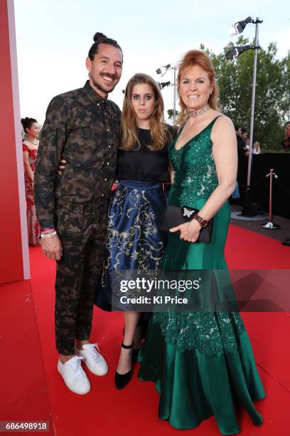Sarah Ferguson, Duchess of York and Princess Beatrice of York and guest attend the Fashion for Relief event during the 70th annual Cannes Film...