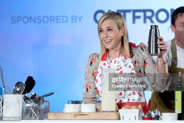 Chelsea Handler speaks onstage at the Chelsea Handler and Chef Jose Andres Heat Up The Kitchen panel during the 2017 Vulture Festival at Milk Studios...