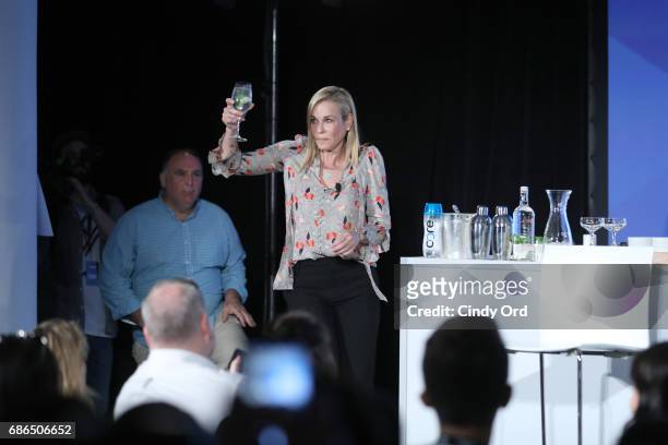 Chelsea Handler speaks onstage at the Chelsea Handler and Chef Jose Andres Heat Up The Kitchen panel during the 2017 Vulture Festival at Milk Studios...