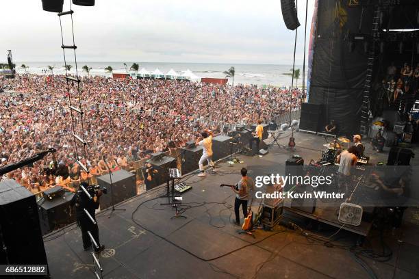 Young the Giant performs at the Hangout Stage during 2017 Hangout Music Festival on May 21, 2017 in Gulf Shores, Alabama.