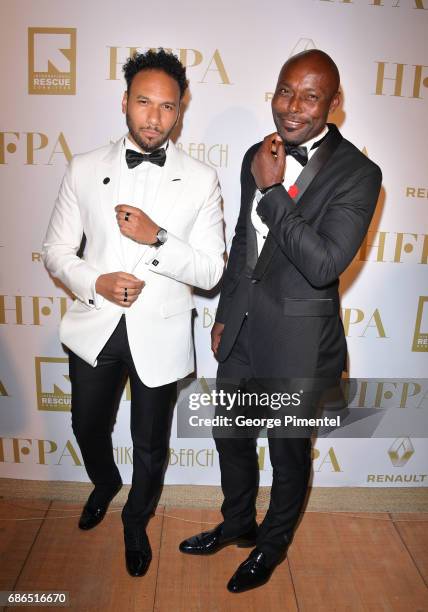 Yassine Azzouz and Jimmy Jean-Louis attend the Hollywood Foreign Press Association's 2017 Cannes Film Festival Event in honour of the International...