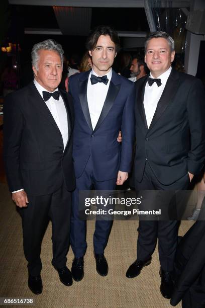 Actor Dustin Hoffman, director Noah Baumbach,chief content officer of Netflix Ted Sarandos attends the Hollywood Foreign Press Association's 2017...