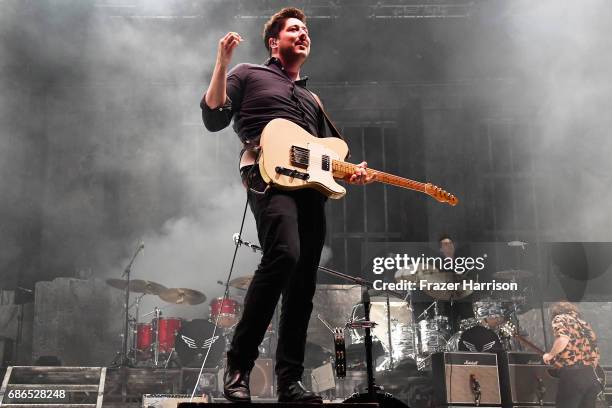 Musician Marcus Mumford of the band Mumford & Sons performs at the Hangout Stage during 2017 Hangout Music Festival on May 21, 2017 in Gulf Shores,...