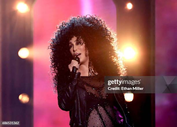 Actress/singer Cher performs onstage during the 2017 Billboard Music Awards at T-Mobile Arena on May 21, 2017 in Las Vegas, Nevada.