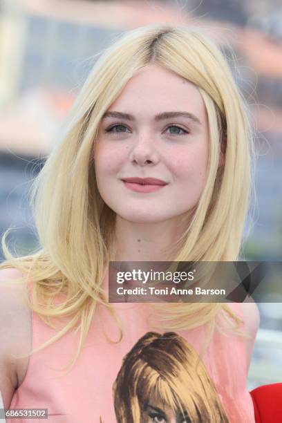 Elle Fanning attends the "How To Talk To Girls At Parties" Photocall during the 70th annual Cannes Film Festival at Palais des Festivals on May 21,...