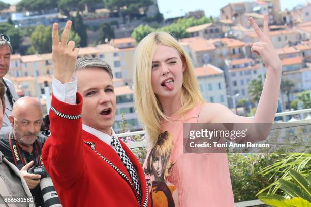 John Cameron and Elle Fanning attend the "How To Talk To Girls At Parties" Photocall during the 70th annual Cannes Film Festival at Palais des...