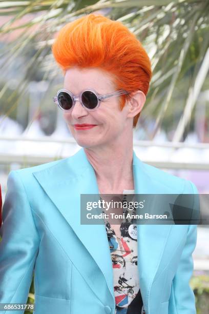Sandy Powell attends the "How To Talk To Girls At Parties" Photocall during the 70th annual Cannes Film Festival at Palais des Festivals on May 21,...