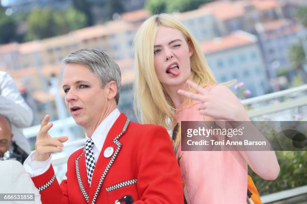 John Cameron and Elle Fanning attend the "How To Talk To Girls At Parties" Photocall during the 70th annual Cannes Film Festival at Palais des...